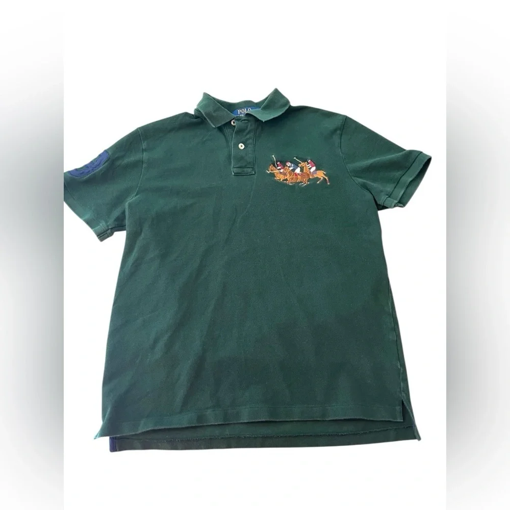 Ralph Lauren Polo Dark Green Polo with Embroidered Design